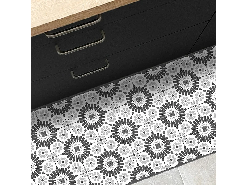 Tapis antidérapant - Marsiho - vinyle - int./ext. - Gris - 50x120cm