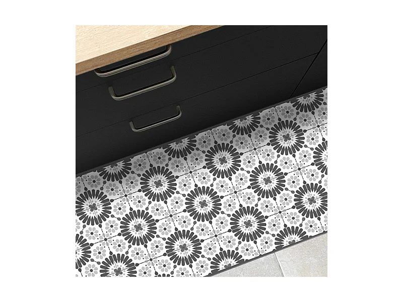 Tapis antidérapant - Marsiho - vinyle - int./ext. - Gris - 50x200cm