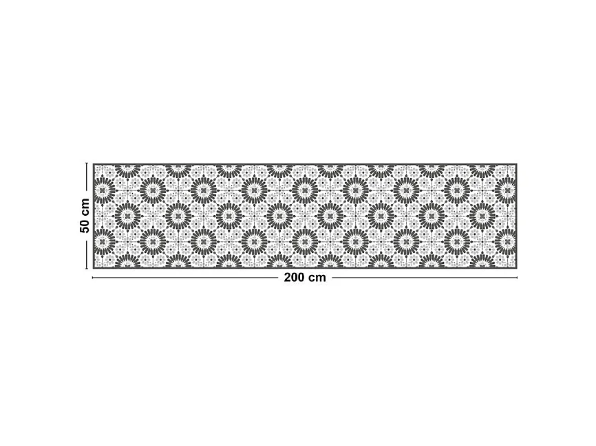 Tapis antidérapant - Marsiho - vinyle - int./ext. - Gris - 50x200cm