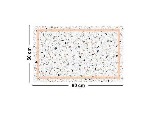 Tapis antidérapant - Terrazzo - vinyle - int./ext. - Multicolore - 120x200cm