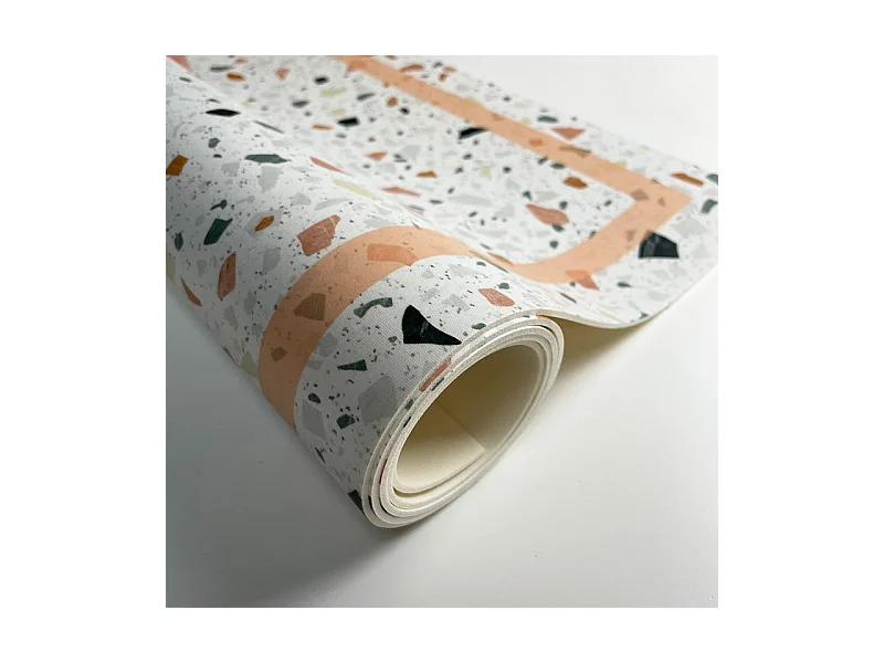 Tapis antidérapant - Terrazzo - vinyle - int./ext. - Multicolore - 120x200cm