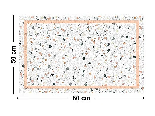 Tapis antidérapant - Terrazzo - vinyle - int./ext. - Multicolore - 120x200cm