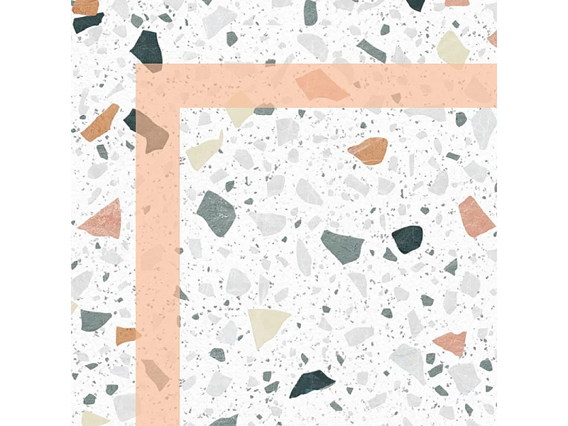 Tapis antidérapant - Terrazzo - vinyle - int./ext. - Multicolore - 120x200cm