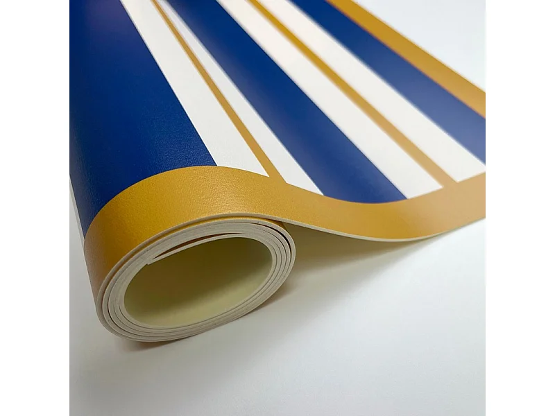 Tapis antidérapant - Bari - vinyle - int./ext. - Bleu - 50x200cm