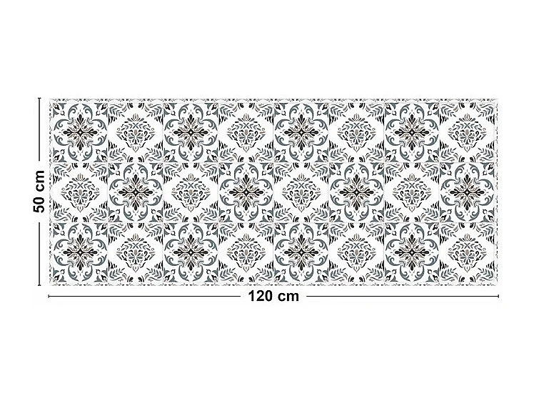 Tapis antidérapant - Agathe - vinyle - int./ext. - Multicolore - 50x120cm