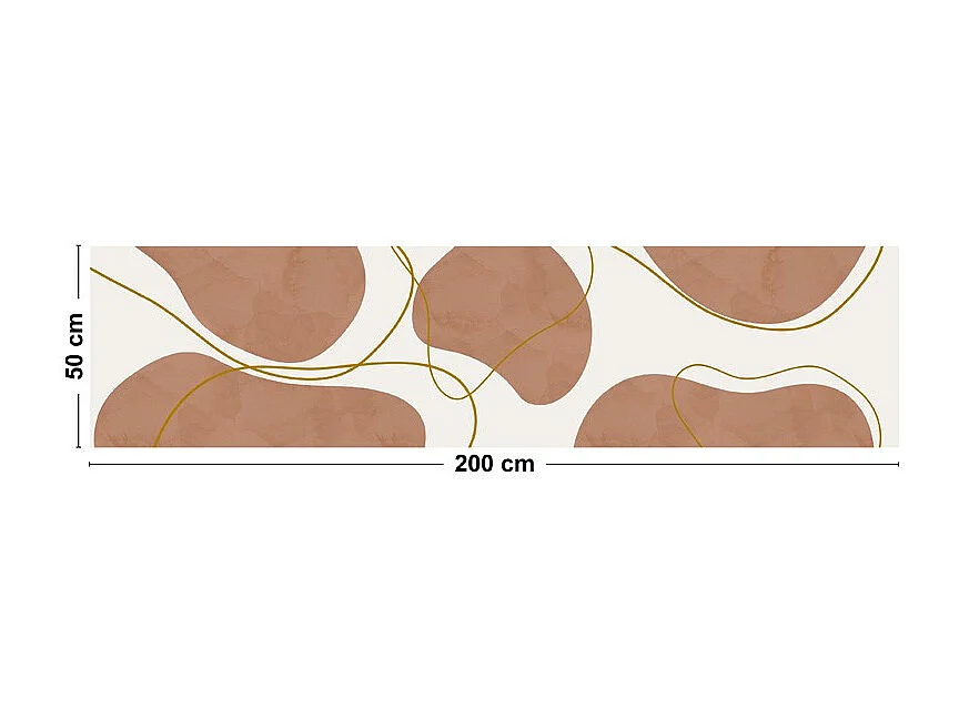 Tapis antidérapant - Organique - vinyle - int./ext. - Orange - 50x120cm