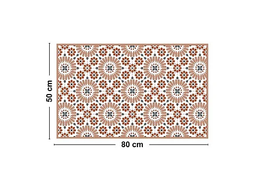 Tapis antidérapant - Marsiho - vinyle - int./ext. - Orange - 120x200cm