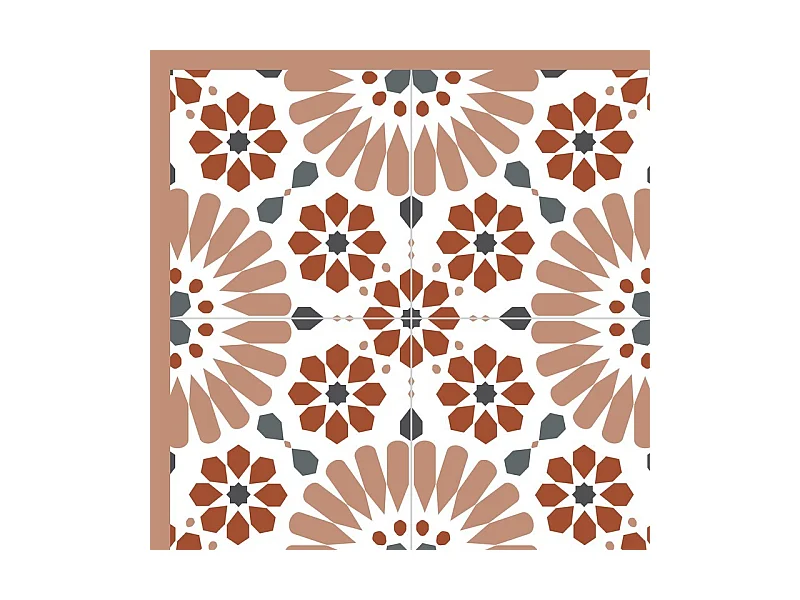 Tapis antidérapant - Marsiho - vinyle - int./ext. - Orange - 120x200cm