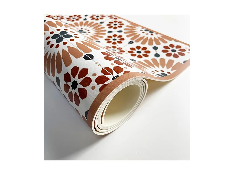 Tapis antidérapant - Marsiho - vinyle - int./ext. - Orange - 120x200cm