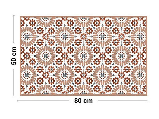 Tapis antidérapant - Marsiho - vinyle - int./ext. - Orange - 120x200cm