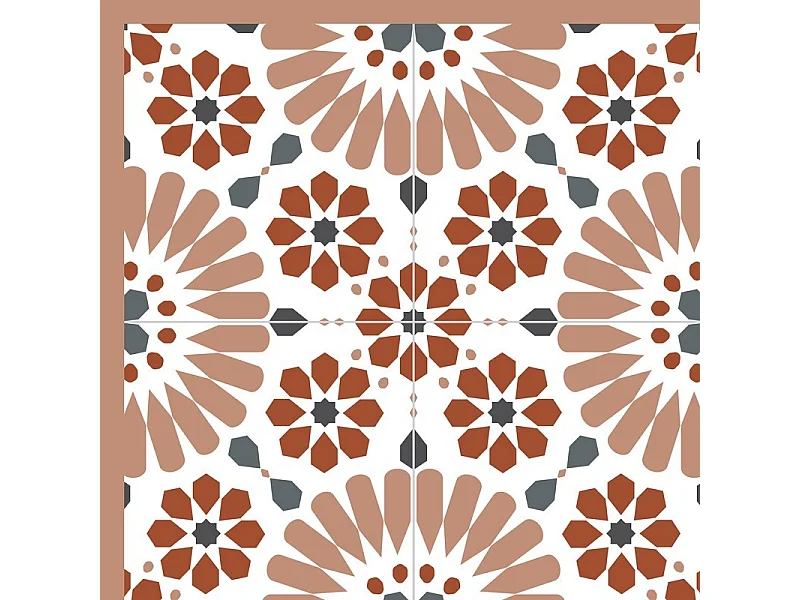 Tapis antidérapant - Marsiho - vinyle - int./ext. - Orange - 120x200cm