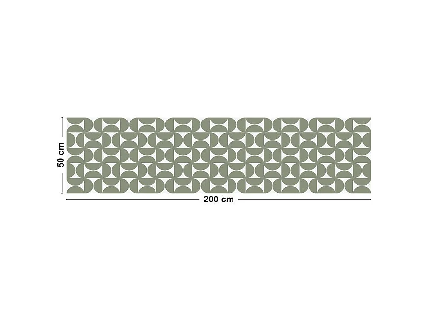 Tapis antidérapant - Equilibre - vinyle - int./ext. - Vert - 50x200cm