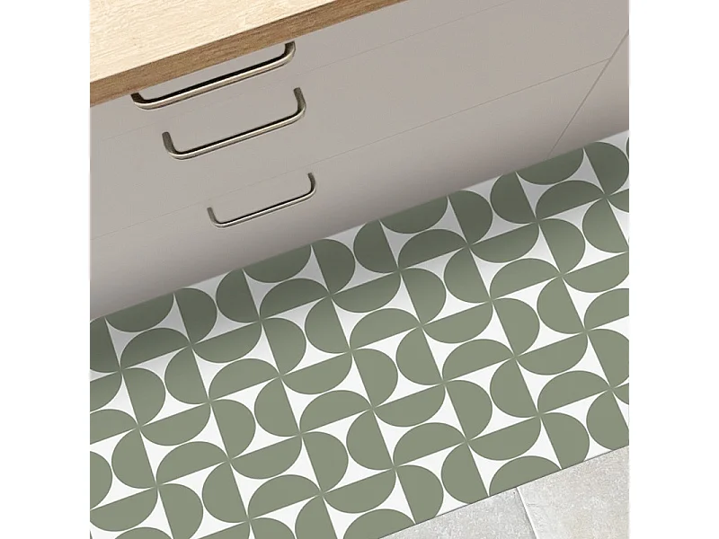 Tapis antidérapant - Equilibre - vinyle - int./ext. - Vert - 50x200cm