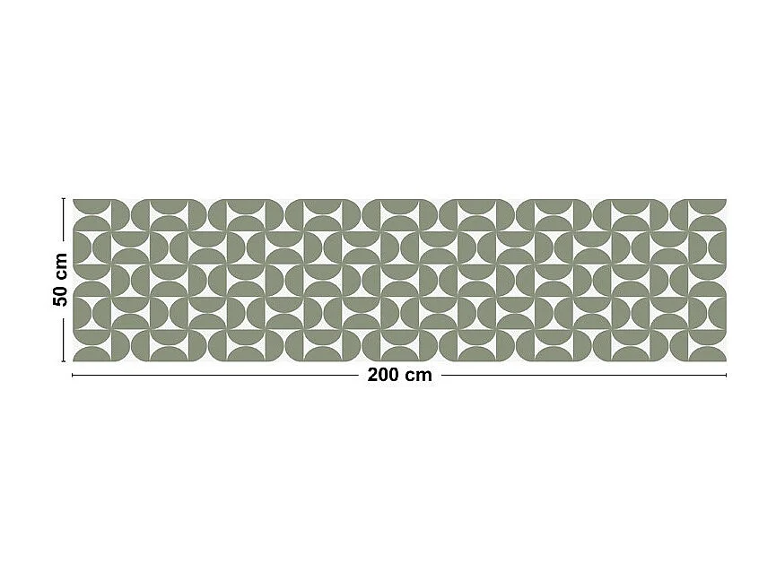 Tapis antidérapant - Equilibre - vinyle - int./ext. - Vert - 50x200cm