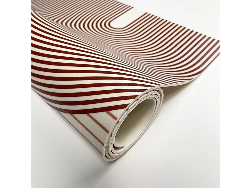 Tapis antidérapant - Géométrique - vinyle - int./ext. - Rouge - 120x200cm