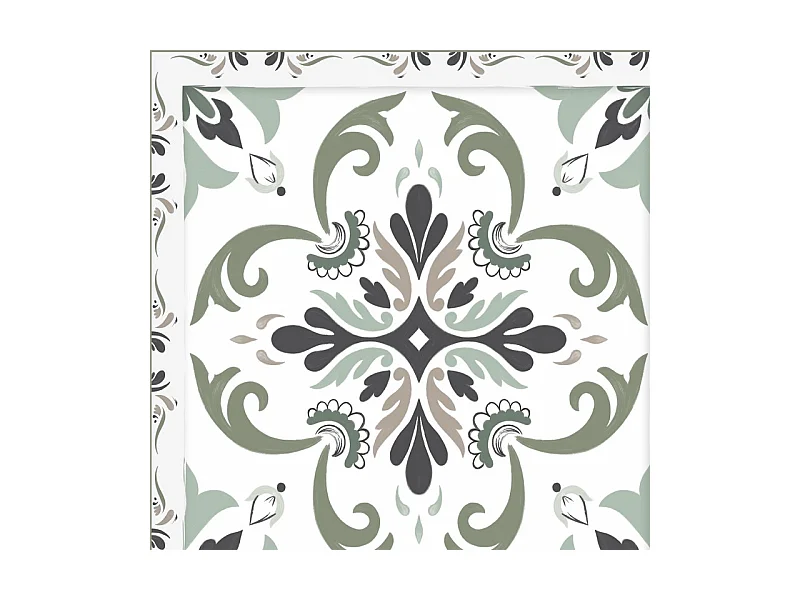 Tapis antidérapant - Agathe - vinyle - int./ext. - Multicolore - 120x200cm