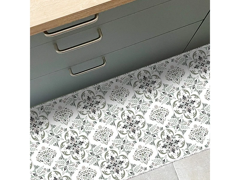 Tapis antidérapant - Agathe - vinyle - int./ext. - Multicolore - 120x200cm