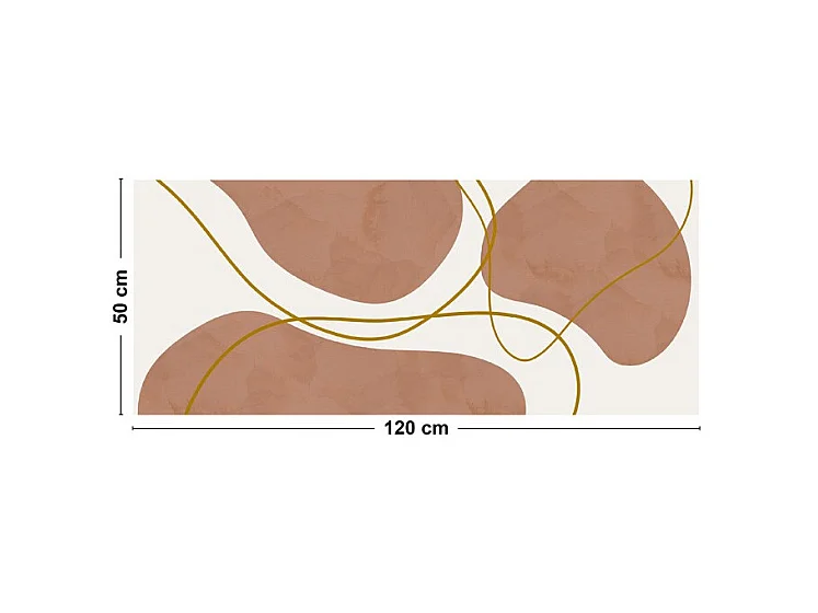 Tapis antidérapant - Organique - vinyle - int./ext. - Orange - 50x200cm