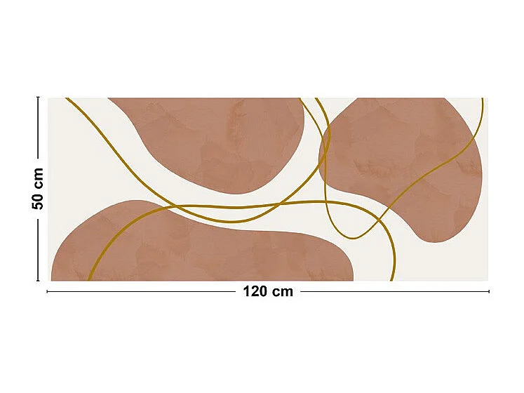 Tapis antidérapant - Organique - vinyle - int./ext. - Orange - 50x200cm