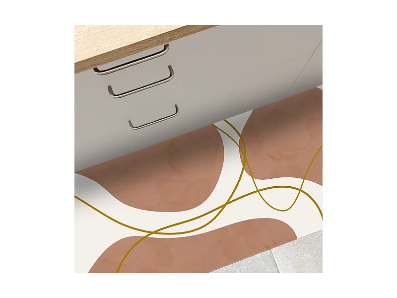 Tapis antidérapant - Organique - vinyle - int./ext. - Orange - 120x200cm