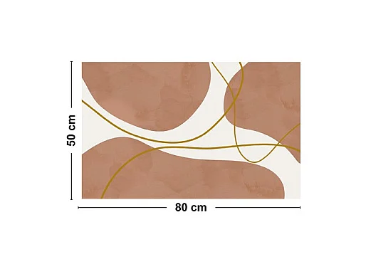 Tapis antidérapant - Organique - vinyle - int./ext. - Orange - 120x200cm