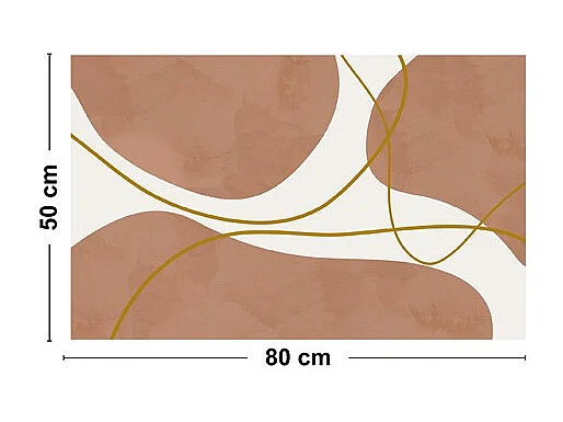 Tapis antidérapant - Organique - vinyle - int./ext. - Orange - 120x200cm