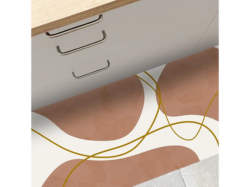 Tapis antidérapant - Organique - vinyle - int./ext. - Orange - 120x200cm