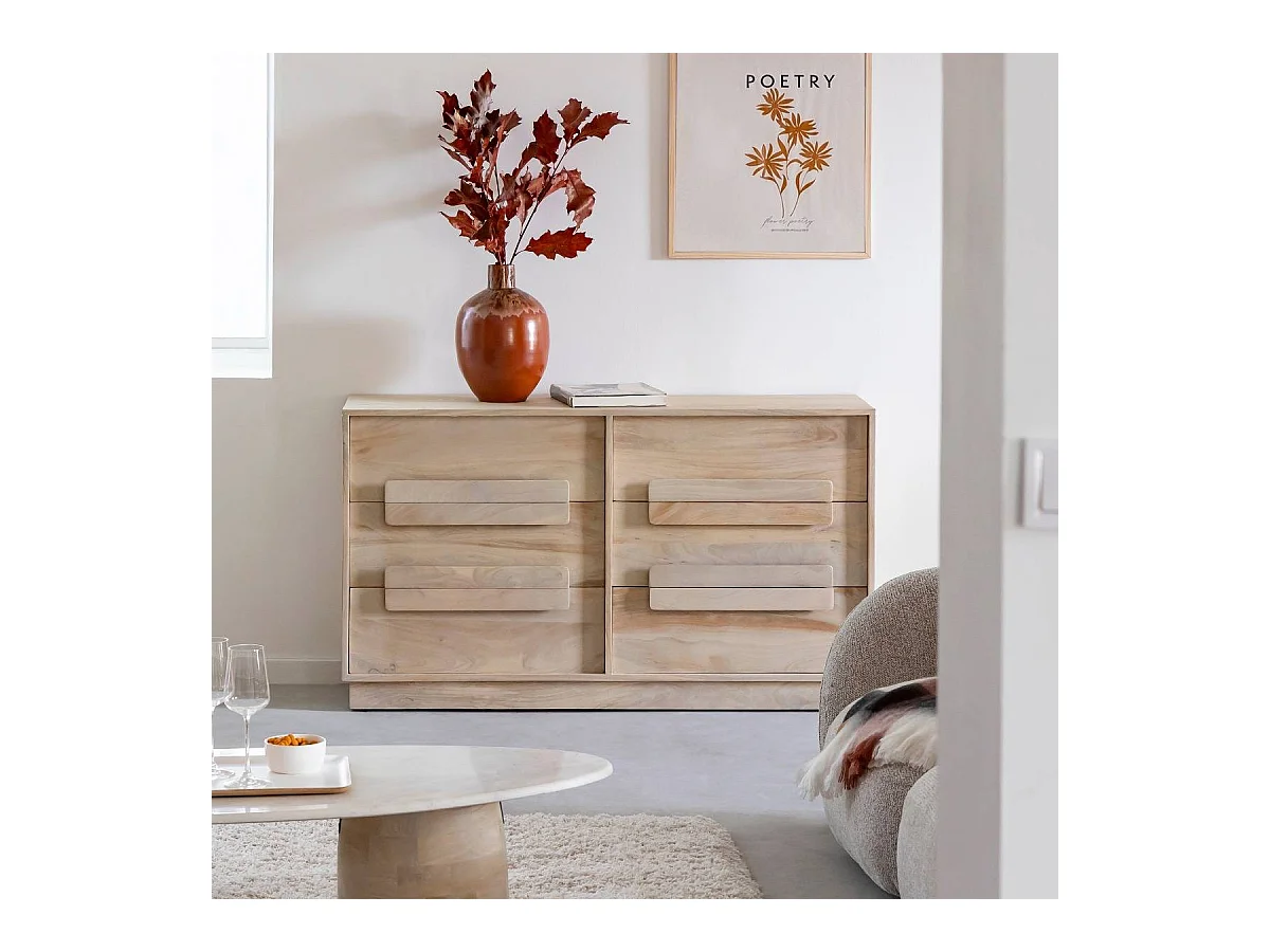 Cómoda en madera de mango Lioris