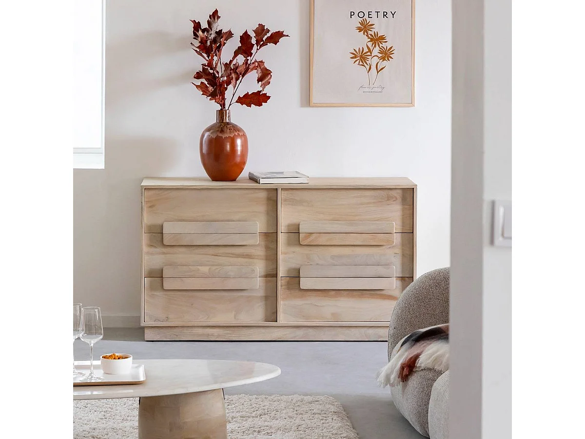 Cómoda en madera de mango Lioris