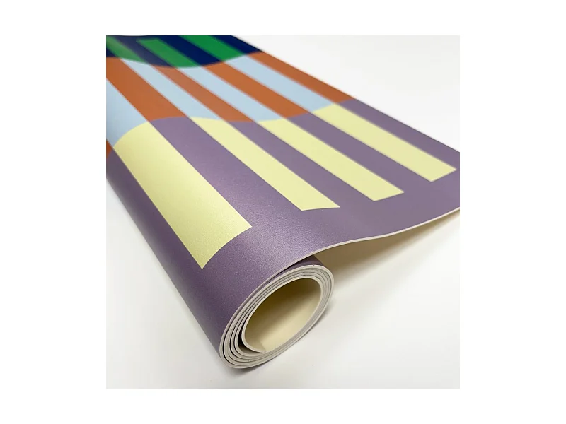 Tapis antidérapant - Rythmo - vinyle - int./ext. - Bleu - 50x200cm