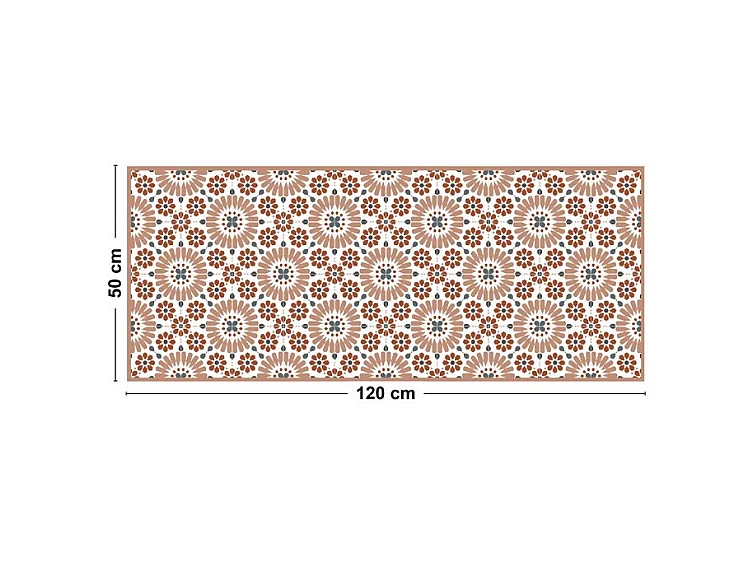 Tapis antidérapant - Marsiho - vinyle - int./ext. - Orange - 50x200cm