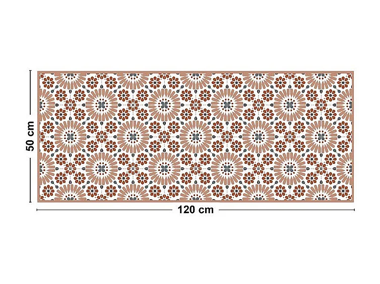 Tapis antidérapant - Marsiho - vinyle - int./ext. - Orange - 50x200cm