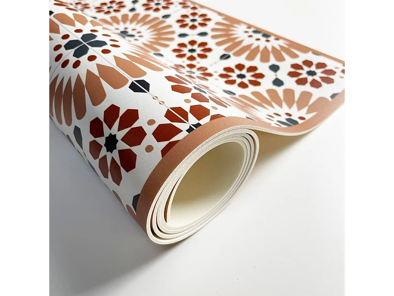 Tapis antidérapant - Marsiho - vinyle - int./ext. - Orange - 50x200cm