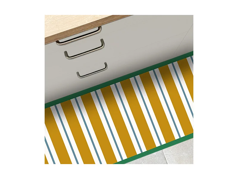 Tapis antidérapant - Corfou - vinyle - int./ext. - Orange - 50x200cm