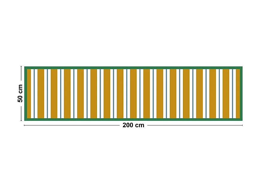 Tapis antidérapant - Corfou - vinyle - int./ext. - Orange - 50x200cm