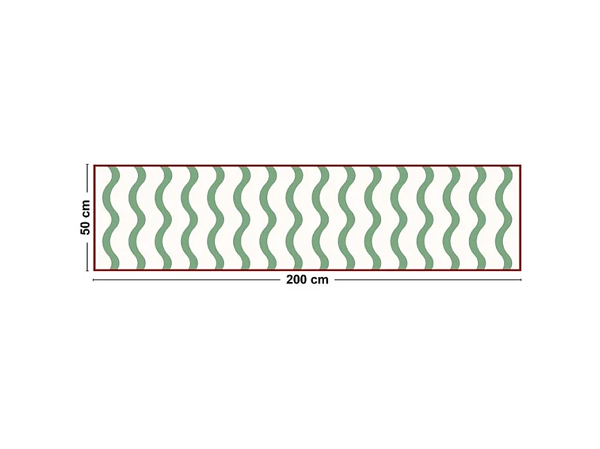 Tapis antidérapant - Rivela - vinyle - int./ext. - Vert - 50x200cm