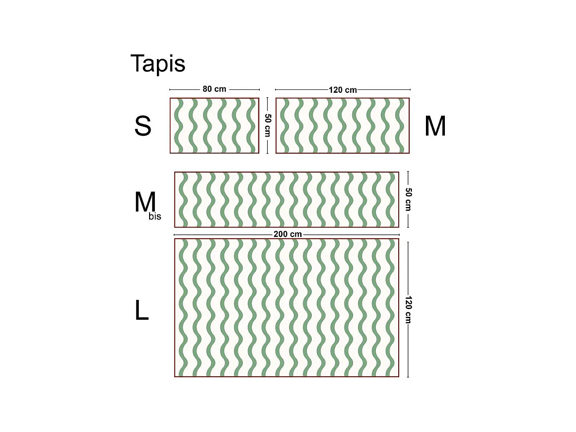 Tapis antidérapant - Rivela - vinyle - int./ext. - Vert - 50x200cm