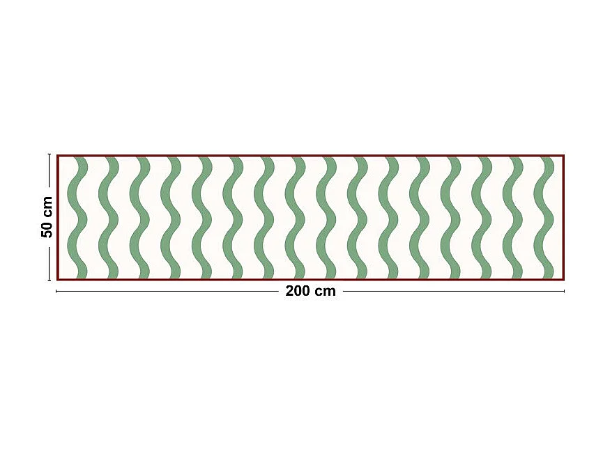 Tapis antidérapant - Rivela - vinyle - int./ext. - Vert - 50x200cm