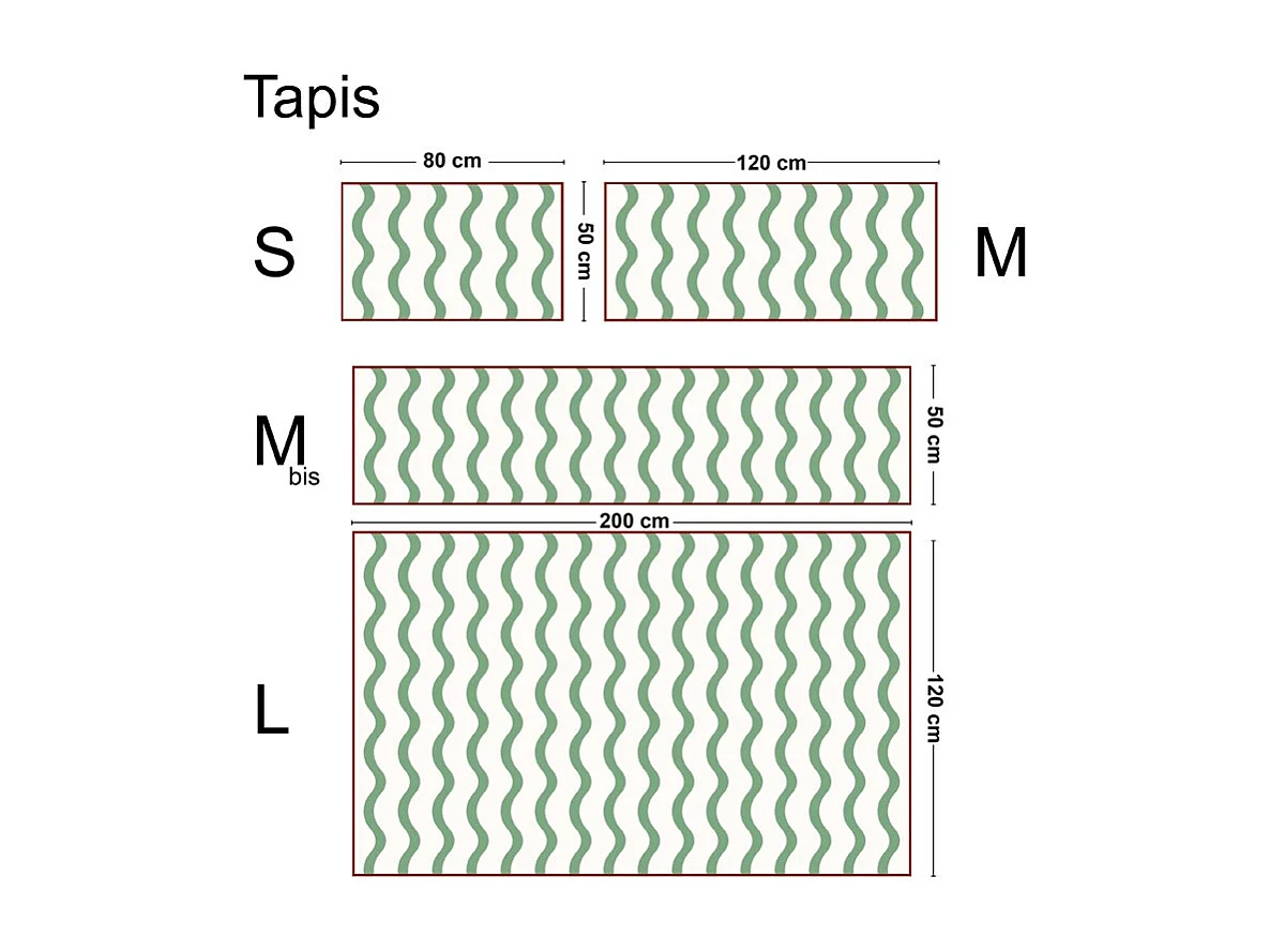 Tapis antidérapant - Rivela - vinyle - int./ext. - Vert - 50x200cm