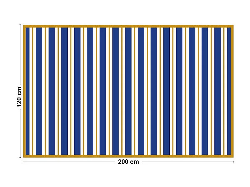 Tapis antidérapant - Bari - vinyle - int./ext. - Bleu - 120x200cm