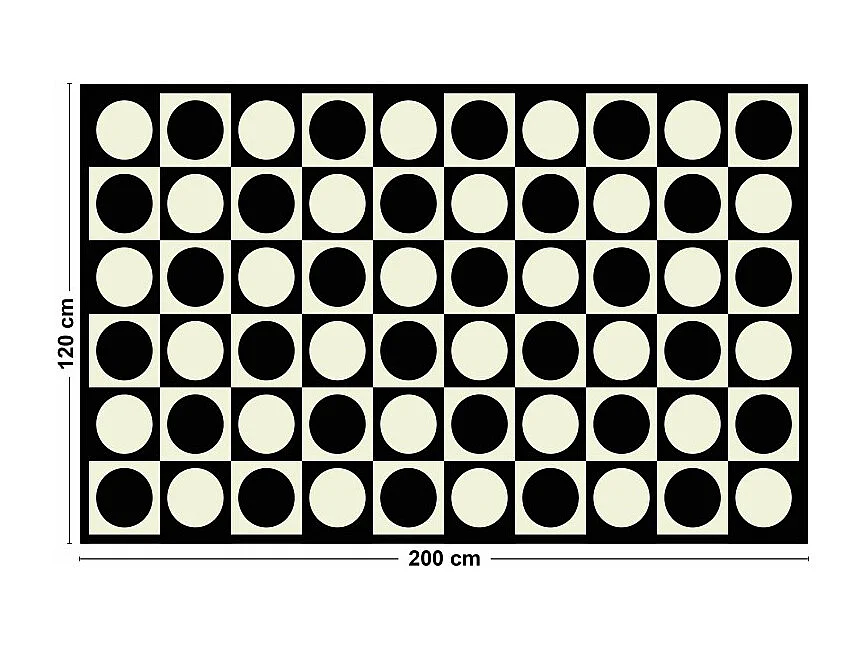 Tapis antidérapant - Pop - vinyle - int./ext. - Noir - 120x200cm