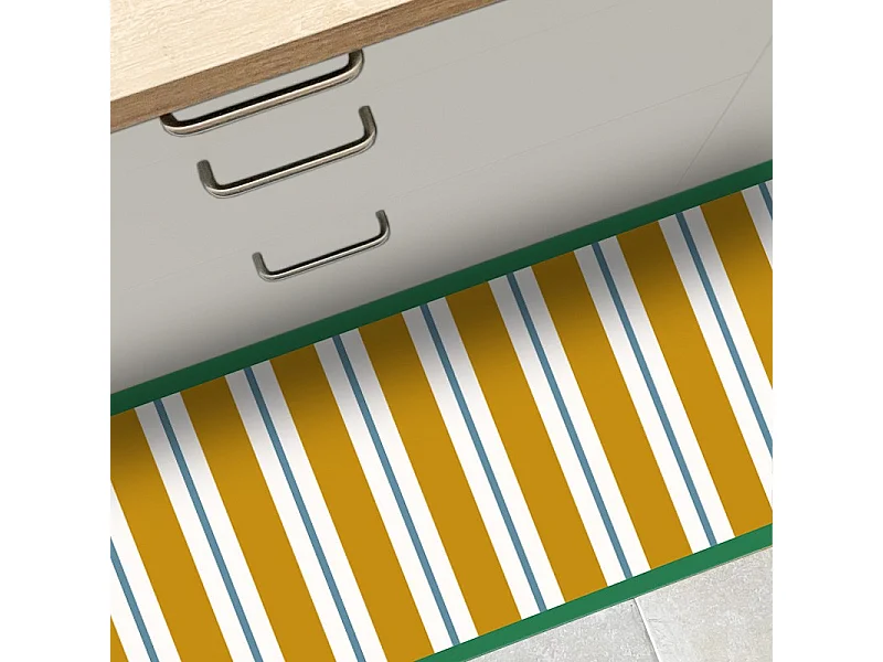 Tapis antidérapant - Corfou - vinyle - int./ext. - Orange - 120x200cm