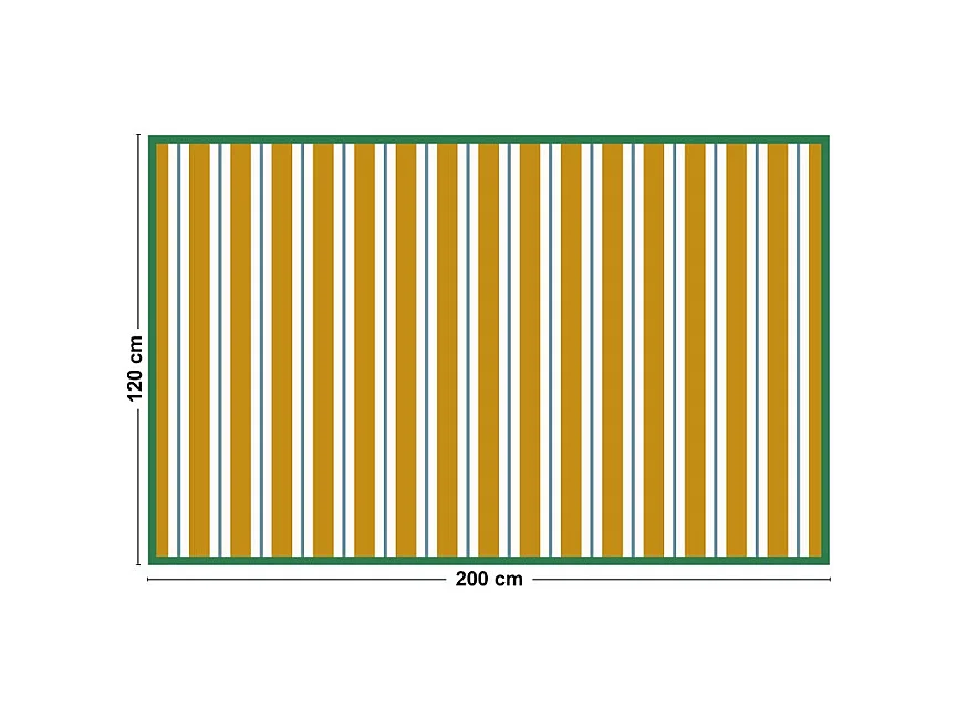 Tapis antidérapant - Corfou - vinyle - int./ext. - Orange - 120x200cm