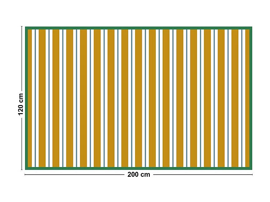 Tapis antidérapant - Corfou - vinyle - int./ext. - Orange - 120x200cm