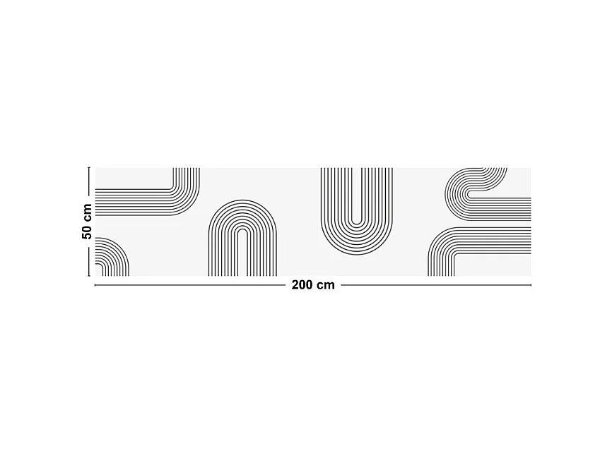 Tapis antidérapant - Forgeo - vinyle - int./ext. - Multicolore - 50x200cm