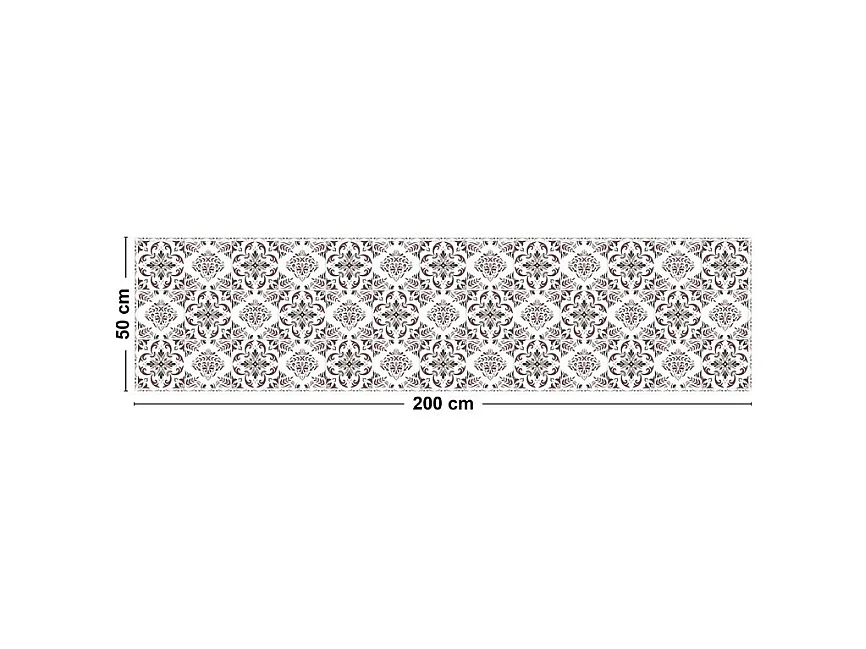 Tapis antidérapant - Agathe - vinyle - int./ext. - Multicolore - 50x200cm