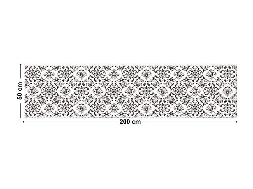 Tapis antidérapant - Agathe - vinyle - int./ext. - Multicolore - 50x200cm