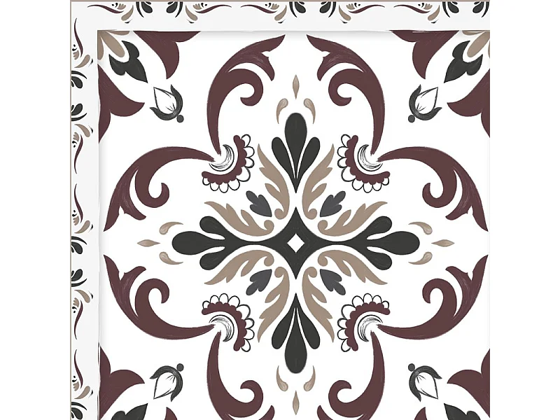 Tapis antidérapant - Agathe - vinyle - int./ext. - Multicolore - 50x200cm