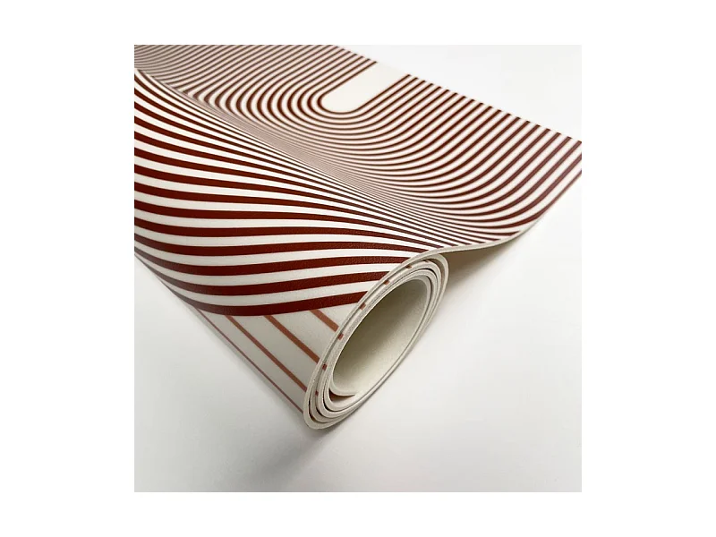 Tapis antidérapant - Géométrique - vinyle - int./ext. - Rouge - 50x200cm