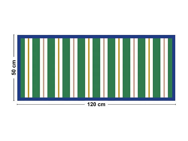 Tapis antidérapant - Aveiro - vinyle - int./ext. - Vert - 50x120cm